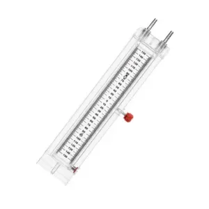 Japsin Instrumentation acrylic U-tube manometer 150-0-150 mmWC wall mounted with stainless steel nozzle for differential pressure measurement