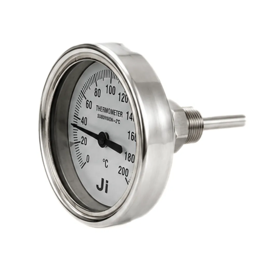 Back entry bimetal thermometer