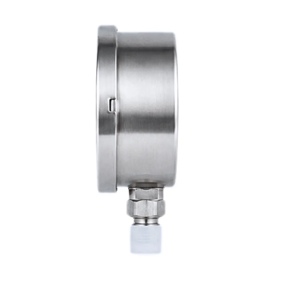 Japsin Instrumentation capsule vacuum gauge -5000 mmWC to 0 and -500 mBar to 0 with 100 mm dial stainless steel case and micro adjustable pointer