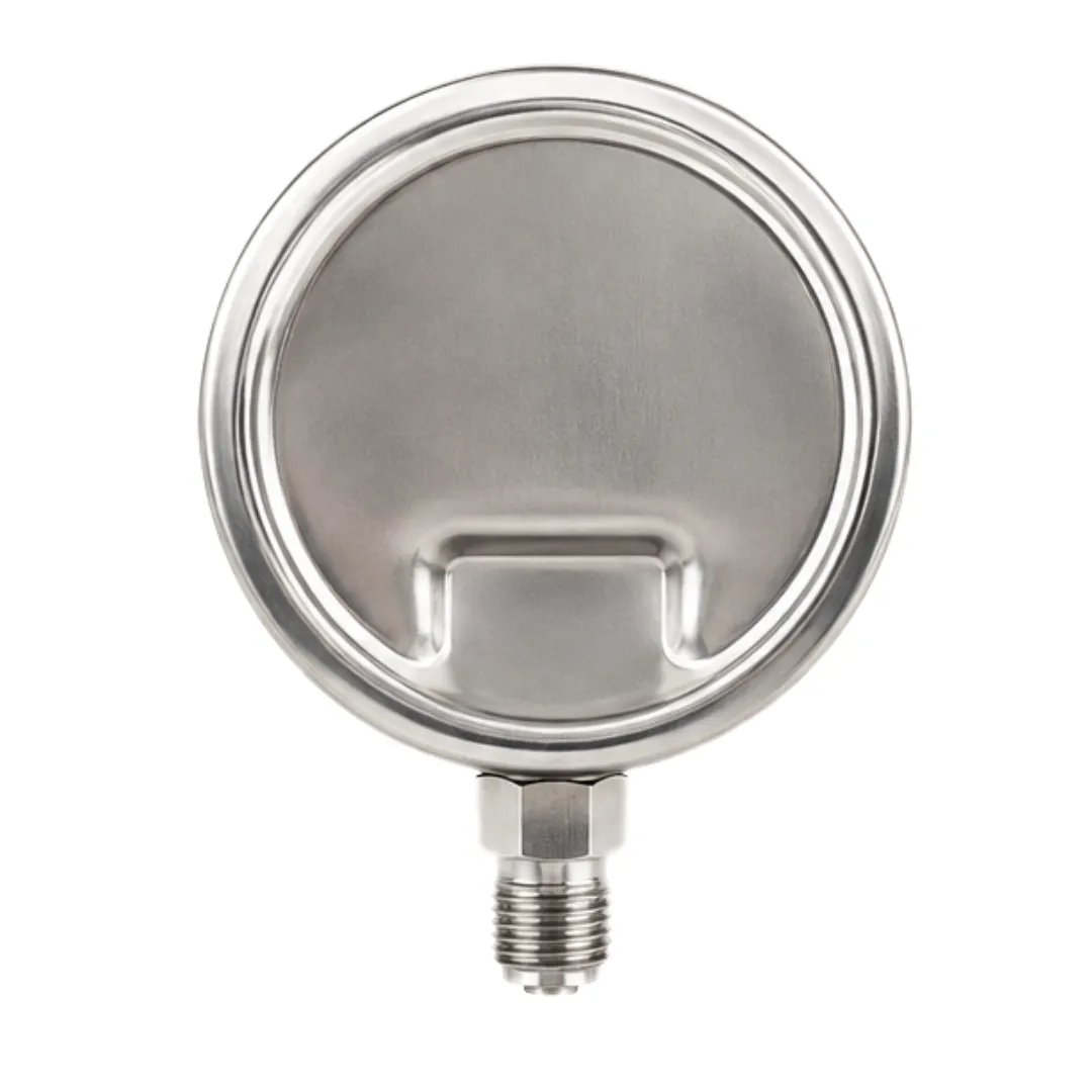Japsin Instrumentation economical glycerin filled pressure gauge 0 to 280 Bar 4000 PSI 63 mm dial bottom entry 1/4 BSP SS case SS wetted parts