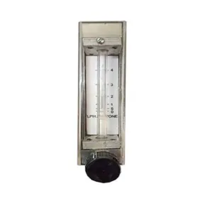 Japsin Instrumentation glass tube rotameter for acetone 0-4 LPH with side inlet outlet connections and control valve for precise flow measurement