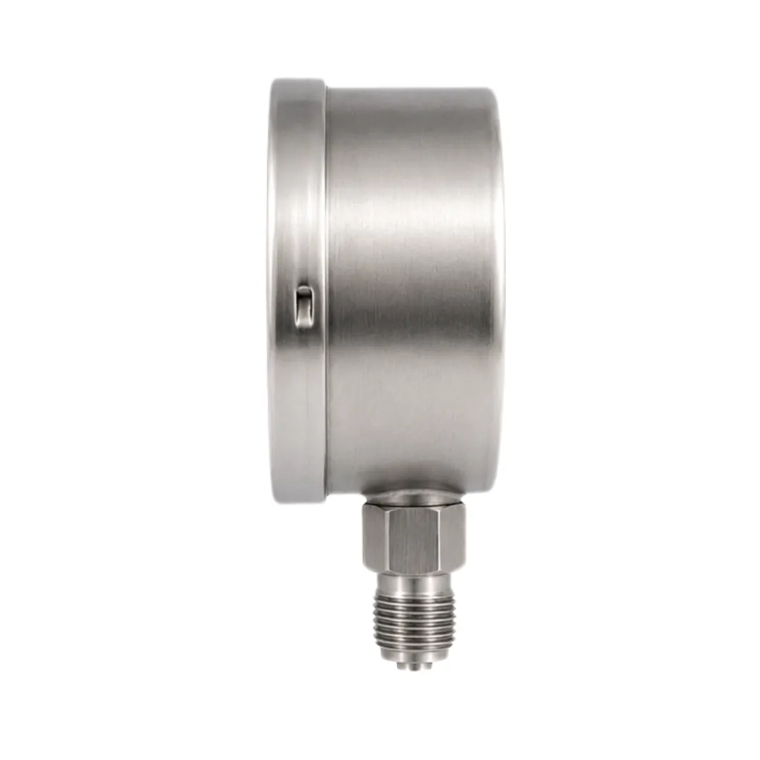 Japsin Instrumentation industrial vacuum gauge -760 mmHg to 0 with 100 mm dial SS304 bayonet case SS316L internals 1/2 inch BSP connection
