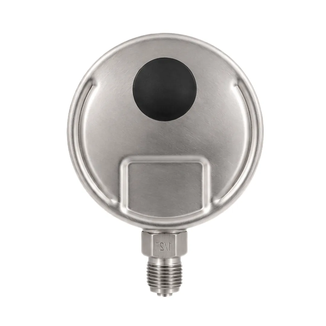 Japsin Instrumentation industrial vacuum gauge -760 mmHg to 0 with 100 mm dial SS304 bayonet case SS316L internals 1/2 inch BSP connection