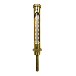 Japsin Instrumentation round pipe thermometer 0 to 50 degree Celsius with 50 mm stem after thread and 1/2 inch BSP male connection