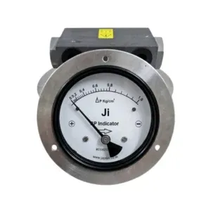 Japsin Instrumentation magnetic diaphragm pressure gauge 0-1 kg/cm² with 4 inch dial bottom panel mount and MS body for low pressure measurement
