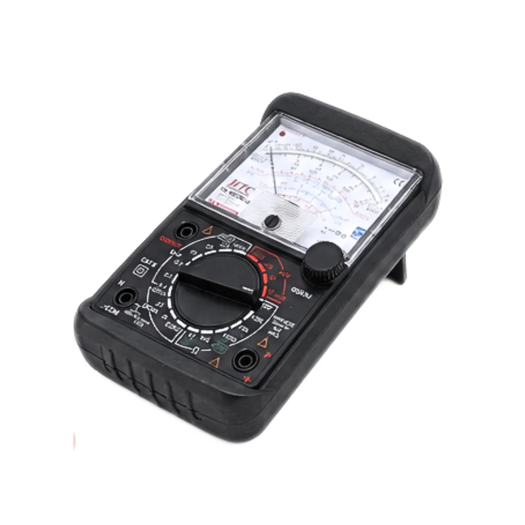 Analog multitester for industrial maintenance and electrical troubleshooting
