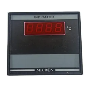 Micron DI 99 digital temperature indicator with Pt100 J K thermocouple and 4 to 20mA input 96x96 mm red LED display