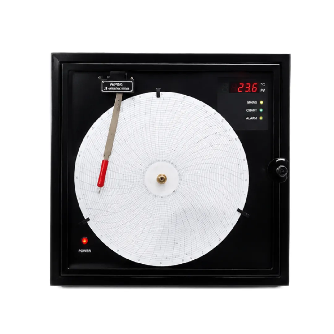 Blood bank temperature chart recorder for continuous monitoring and data logging