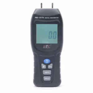 HTC PM-6175 75 PSI Digital Manometer with backlit LCD and 11 pressure units