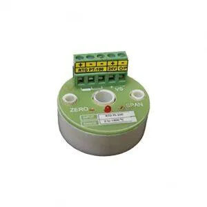 Micron TX2W 2 wire temperature transmitter with Pt100 3 wire input head mounting linearised output and ±0.2 percent accuracy