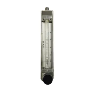 Japsin Instrumentation glass tube rotameter for air flow 0-40 LPM with 3/8 inch BSP male top and back connection and inlet control valve