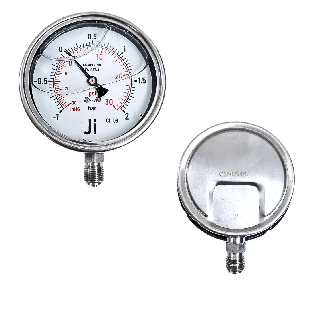Economical Glycerin Filled Compound Gauge - JI-EPG-1070 | Japsin Instrumentation