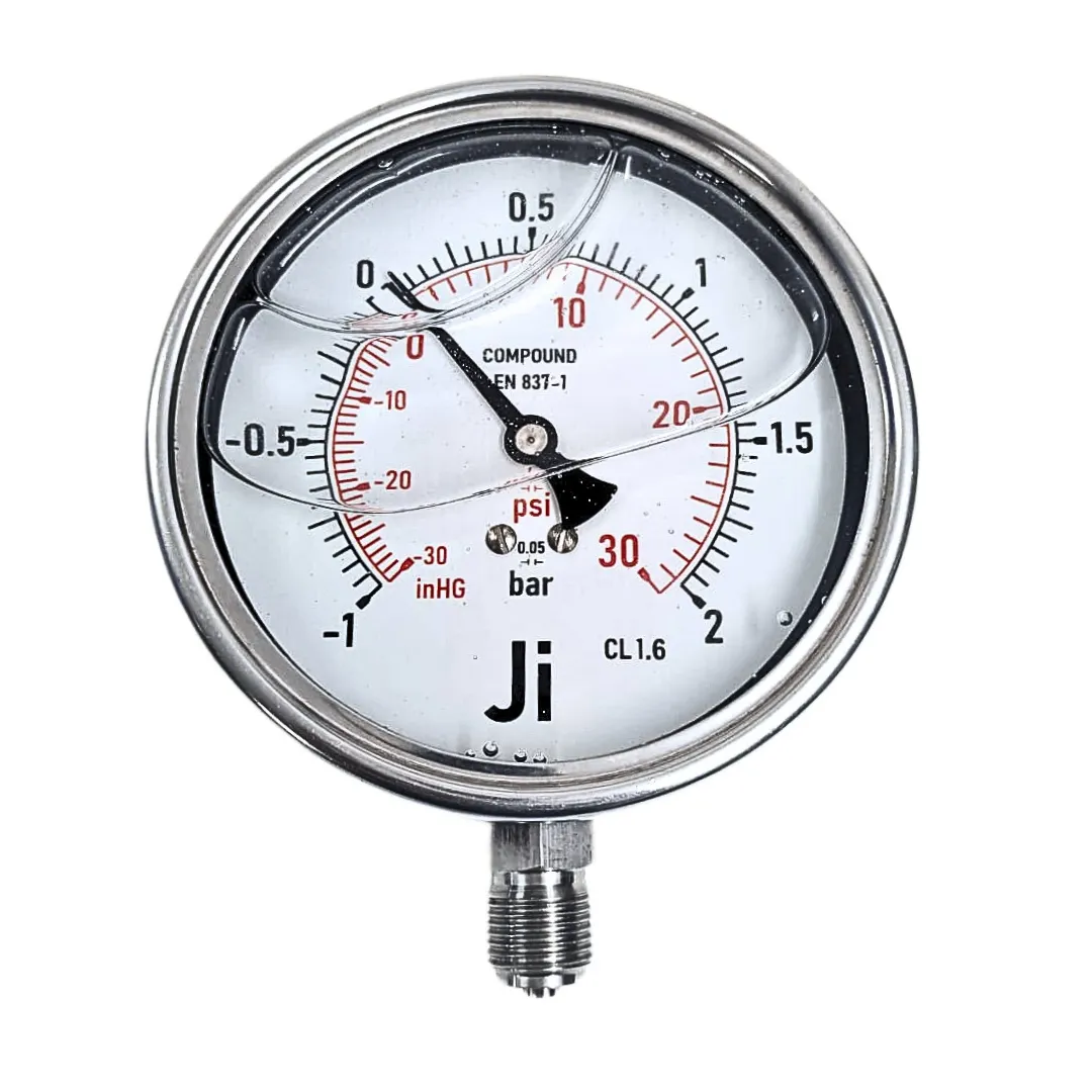 Economical Glycerin Filled Compound Gauge - JI-EPG-1070 | Japsin Instrumentation