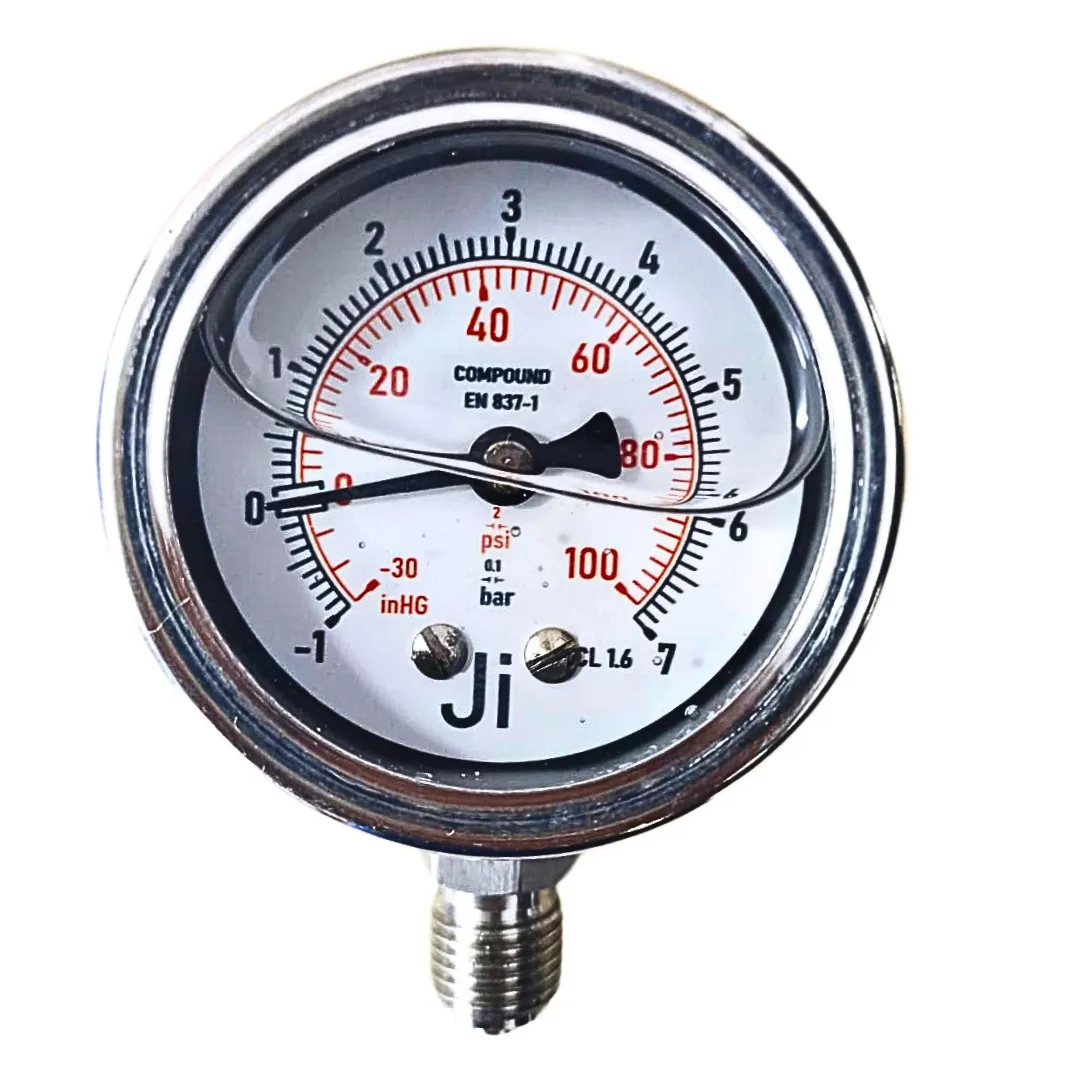 Industrial Compound Gauge Glycerin Filled | JI-IPG-2049 | Japsin Instrumentation