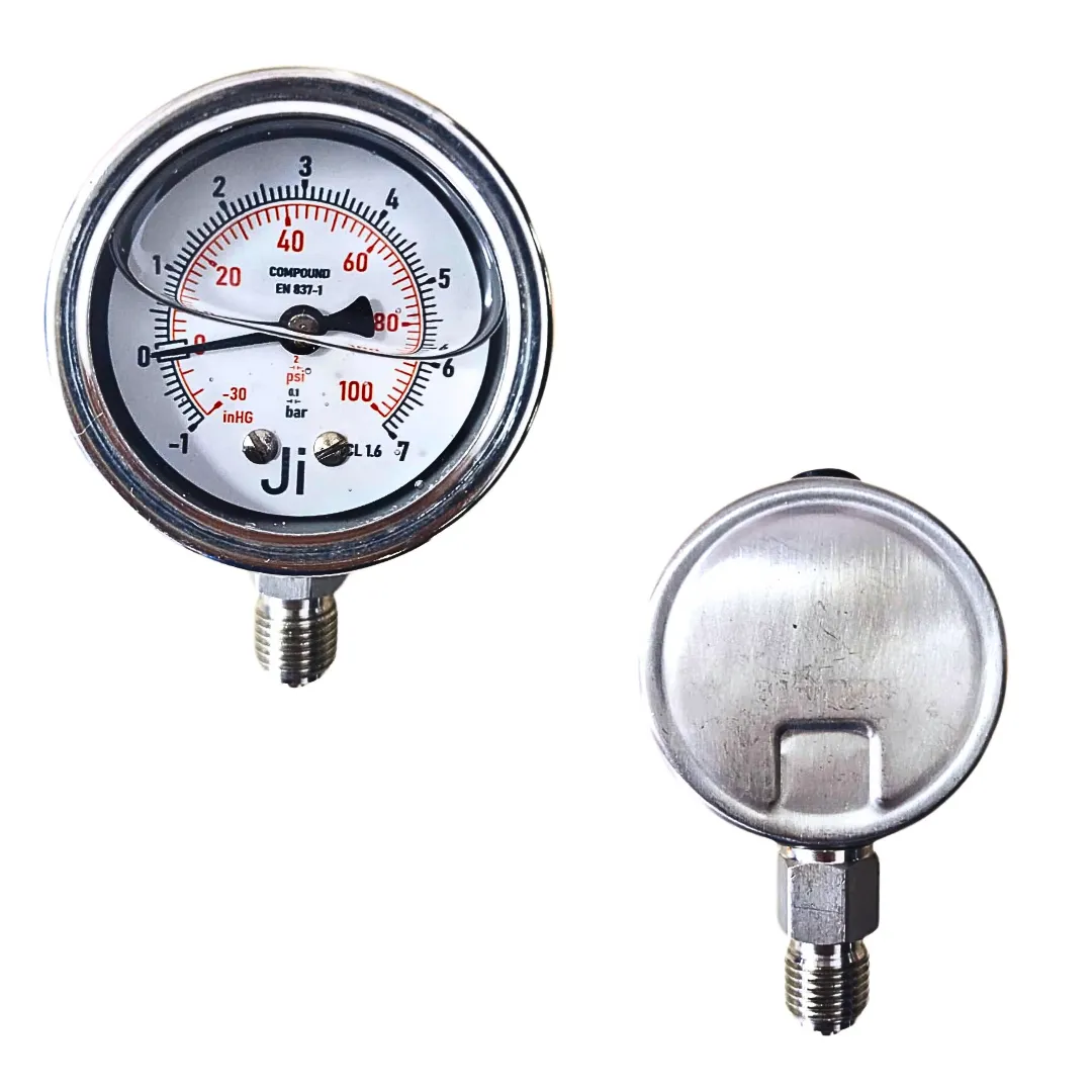 Industrial Compound Gauge Glycerin Filled | JI-IPG-2049 | Japsin Instrumentation