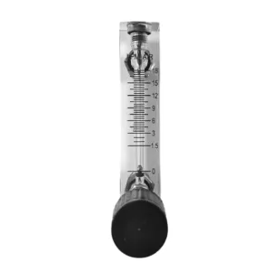 Japsin Instrumentation acrylic tube rotameter for air flow meter 0 to 18 LPM 1/2 inch BSP rear top and bottom inlet outlet connection with inlet control valve