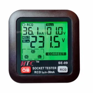 HTC SE-09 Professional Socket Tester for AC Outlet Wiring and RCD Testing
