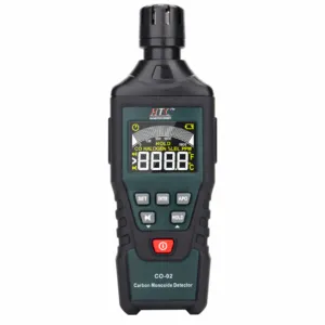 HTC CO-02 Carbon Monoxide Meter 0–5000 ppm with LCD and Bar-Graph Display