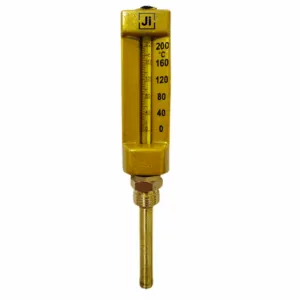Japsin Instrumentation industrial and marine thermometer 0 to 200 degree Celsius with 63 mm stem after thread and 1/2 inch BSP male connection