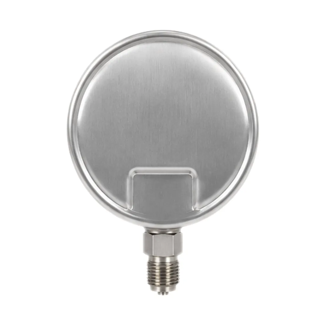 Japsin Instrumentation economical compound gauge -760 mmHg to 7 Kg cm2 -30 inHg to 100 PSI 100 mm dial 3/8 Inch BSP bottom entry stainless steel case