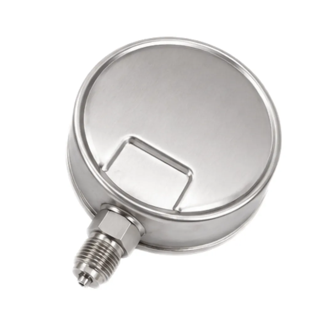Japsin Instrumentation economical compound gauge -760 mmHg to 7 Kg cm2 -30 inHg to 100 PSI 100 mm dial 3/8 Inch BSP bottom entry stainless steel case