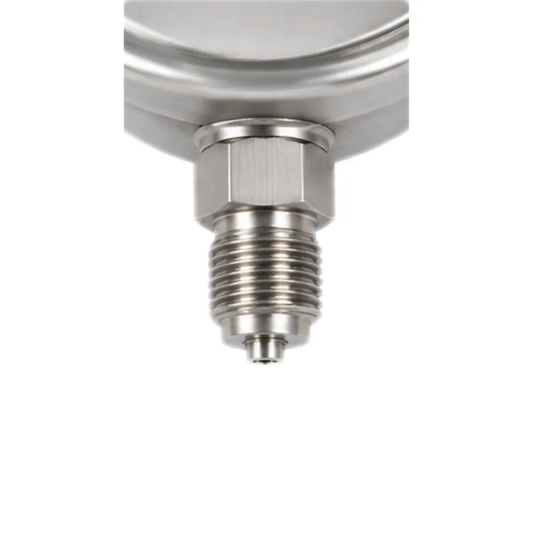 Japsin Instrumentation economical compound gauge -760 mmHg to 7 Kg cm2 -30 inHg to 100 PSI 100 mm dial 3/8 Inch BSP bottom entry stainless steel case