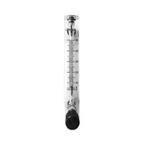 Japsin Instrumentation acrylic tube rotameter for air flow meter 0 to 20 LPM 1/4 inch BSP stainless steel side top and bottom connection with control valve