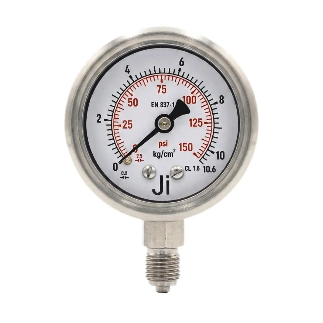 Japsin Instrumentation economical pressure gauge 0-10.6 kg/cm² 150 PSI with 2 inch dial bottom entry and stainless steel case for industrial pressure measurement