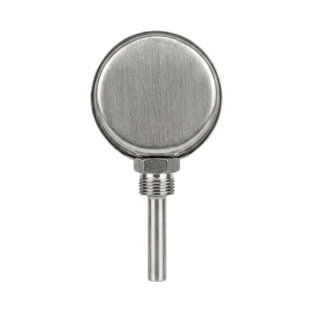 Japsin Instrumentation bi-metal dial thermometer 0-300 degree Celsius 63 mm dial 2 inch stem 1/2 inch BSP bottom entry stainless steel temperature gauge