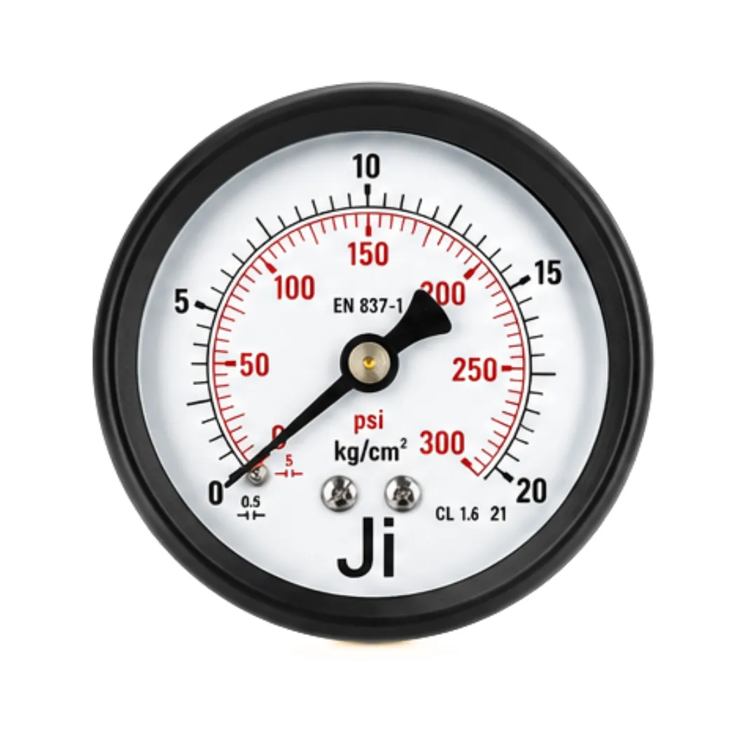 Japsin Instrumentation commercial pressure gauge 0 to 21 Kg cm2 300 PSI 50 mm dial back entry 1/8 BSP MS case brass internals