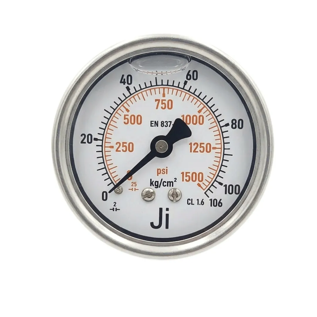 0-106 Kg/cm² pressure gauge for hydraulic and pneumatic systems