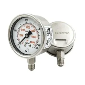 Economical Pressure Gauge - 0 to 420 Kg/cm2 with Dual Scale of 6000 PSI - JI-EPG-1108