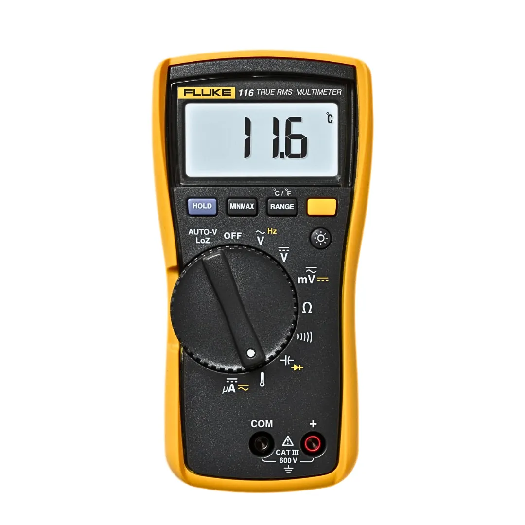 Fluke 116 HVAC Digital Multimeter with Temperature and Microamp Measurement