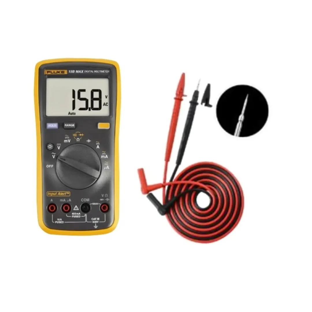 Fluke 15B MAX Digital Multimeter with TL75 Test Leads Rugged Industrial Meter