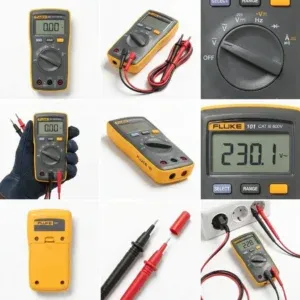 Fluke 101 Digital Multimeter 6000 Counts CAT III 600V Compact Handheld Electrical Tester