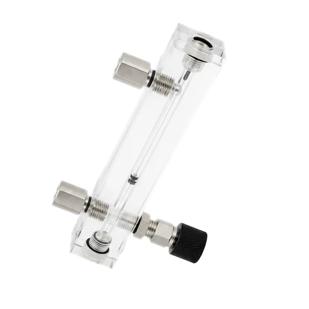 Acrylic rotameter with 1/4 BSP SS connection