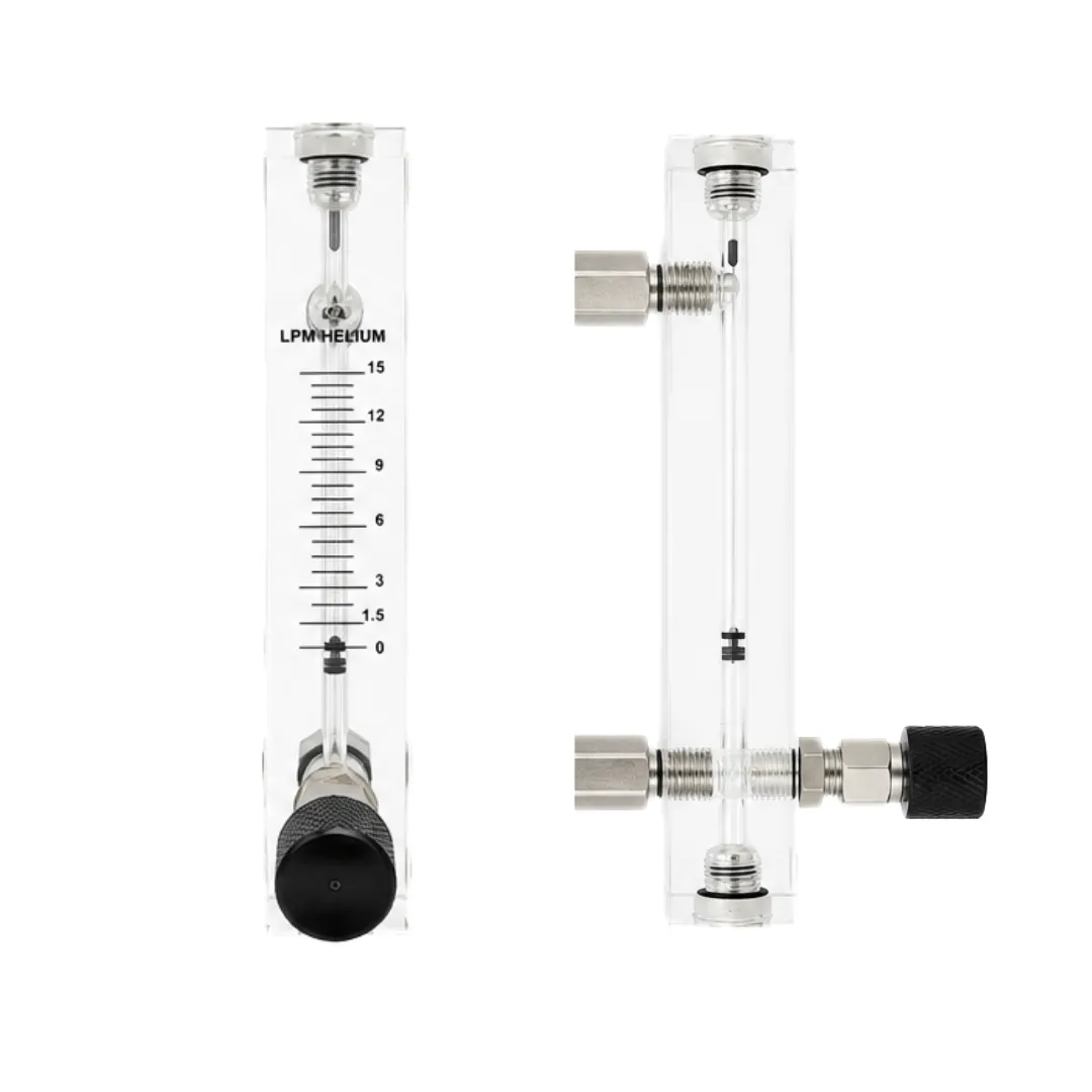 Acrylic tube helium rotameter 0-15 LPM
