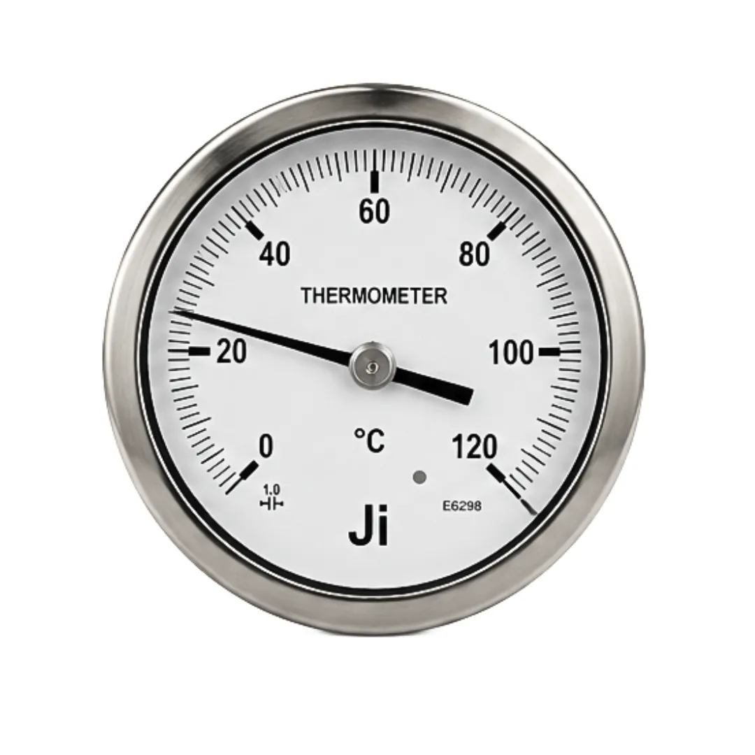Bi-metal temperature gauge 0-120°C with 100 mm dial