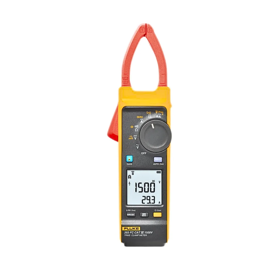 Fluke 393 FC CAT III 1500V True RMS AC/DC Clamp Meter for Solar PV Applications