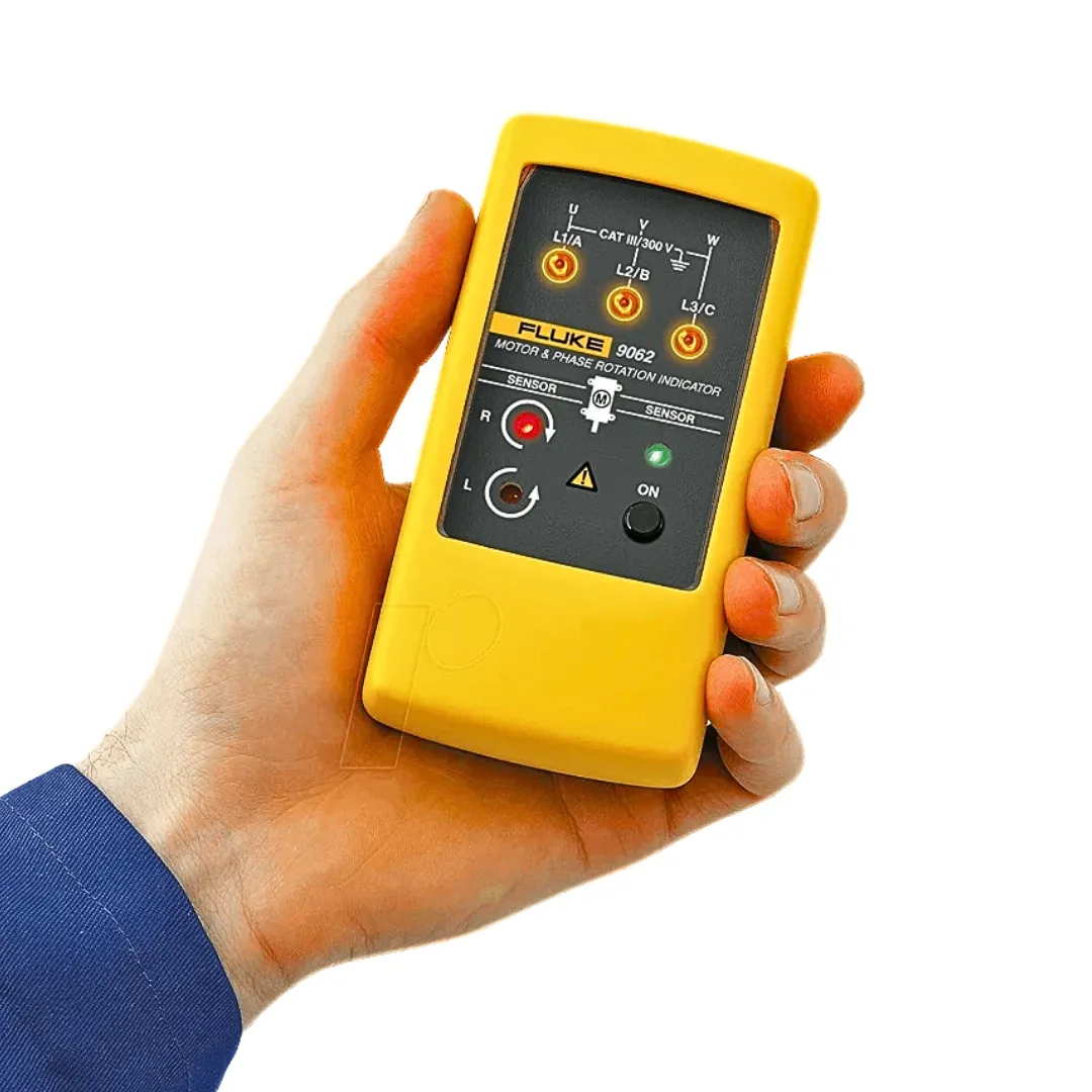 Fluke 9062 Motor and Phase Rotation Tester for Three-Phase Electrical Systems