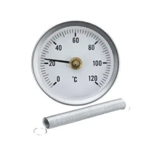 63mm Bimetallic Clip-On Pipe Thermometer 0–120°C