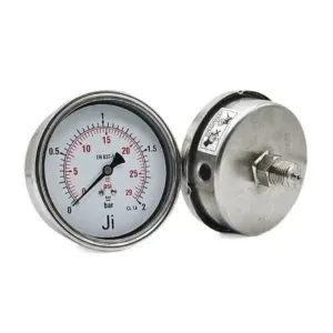 Japsin Instrumentation 4 Inch 0–2 Bar Economical Pressure Gauge with 29 PSI Dual Scale