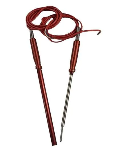 Economical Leaf Type Thermocouple Range Suitable for 650 Deg C, 11" Long with 4" Handle, Cable Length 1 Meter, Supplied without Yellow Connector