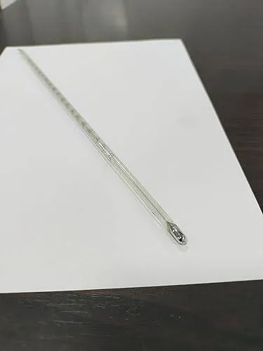 Glass Thermometer, Mercury Filled, Range -20 to 150°C with L.C 2?C, 300mm Long - Lab & Industrial Temperature Measurement (Pack of 4)