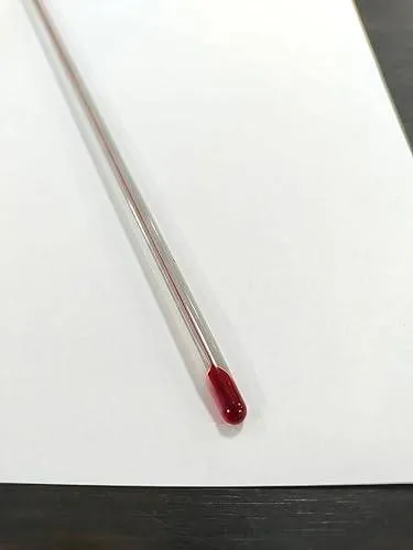 Glass Thermometer, Red Spirit, Range 20-150°F with L.C 2°F, 300mm Long - Lab & Industrial Temperature Measurement (Pack of 4)